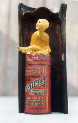  "Justine" Sculpture en bambou, bois reconstitué, boîte de rustine